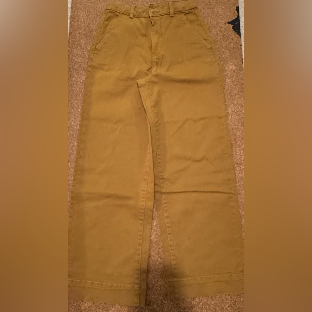 Everlane high rise wide leg pant. Size 0. Tan